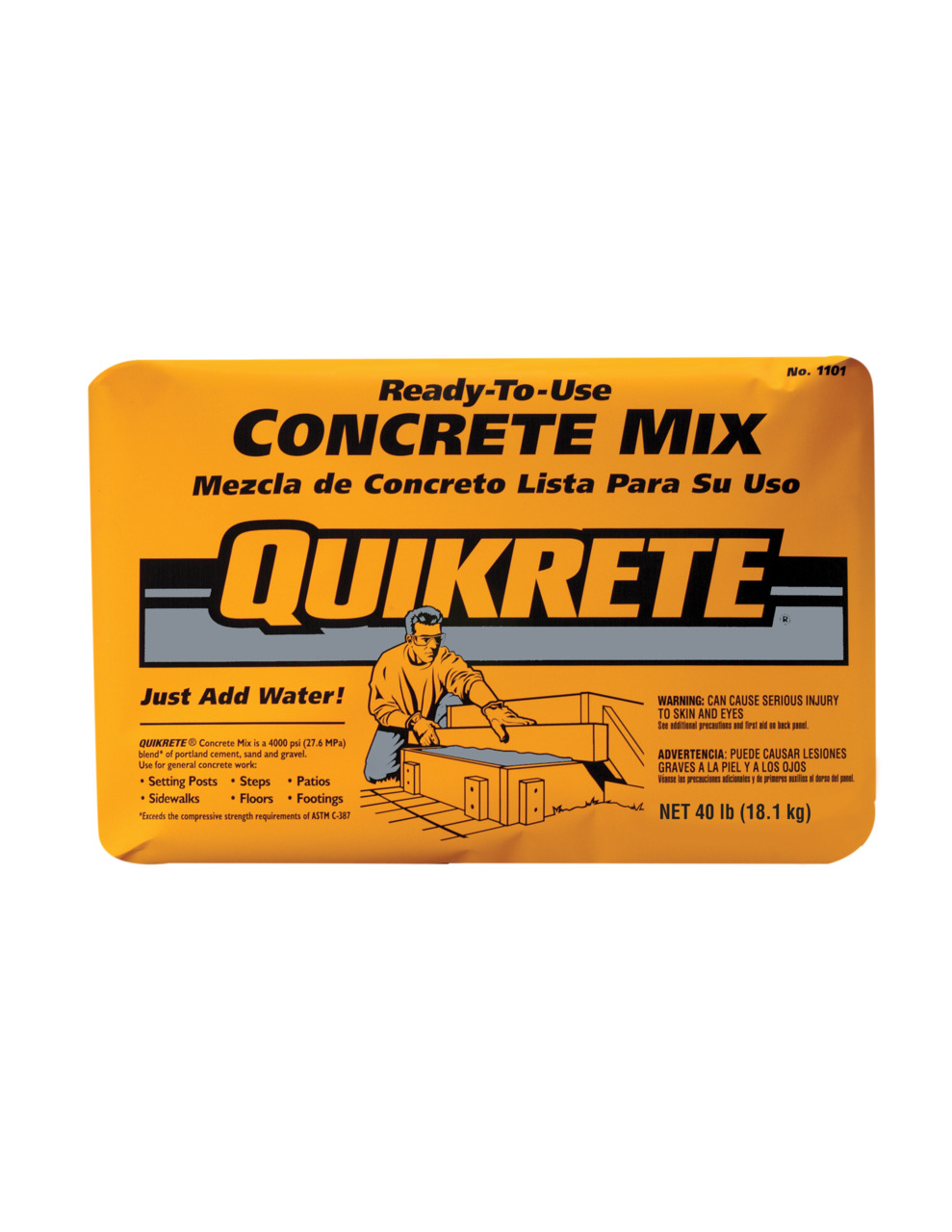 White Cap Quikrete 40 Lb Bag Gray To Gray Brown Concrete Mix